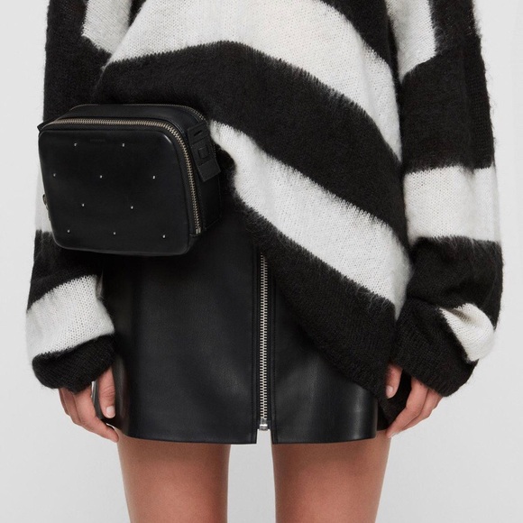 SOLD Allsaints Kathi Leather Studded Crossbody - Picture 6 of 6